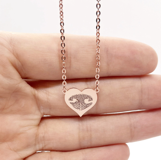 Dog Nose Print Necklace/Paw Necklace/Dog Pawprint Necklace/Cat Pawprint Necklace/Memorial Necklace