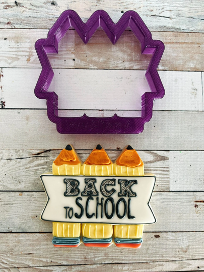 Pencil Tag Plaque Cookie Cutter & Fondant Clay
