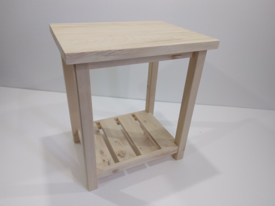 Unfinished Farmhouse Sofa End Table/ Wood Reclaimed Table/Modern Urban Cottage