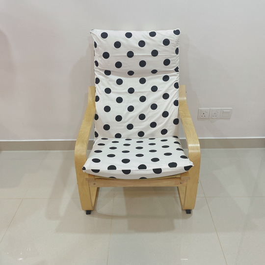 Ikea Poang Chair Cushion Cover - Large Polka Dot