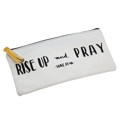 Rise up and Pray Canvas Pencil Case Supply Holder