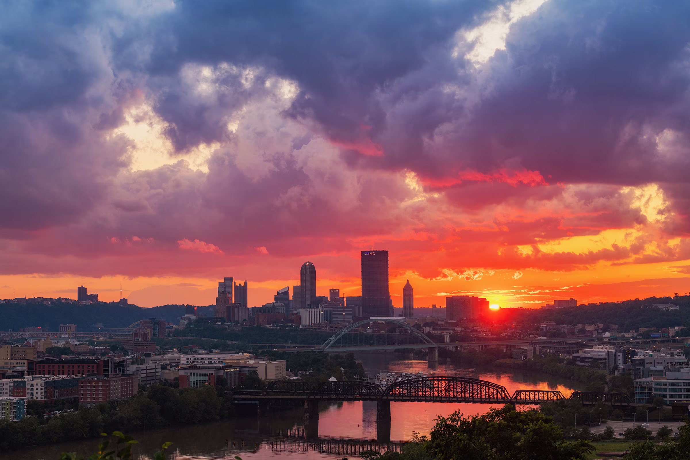 An Explosion Of Color - Pittsburgh Skyline Various Prints