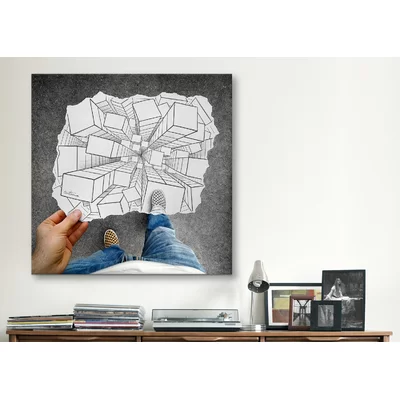 'Pencil with Camera 32 - Vertigo' by Ben Heine Photographic Print on Wrapped Canvas