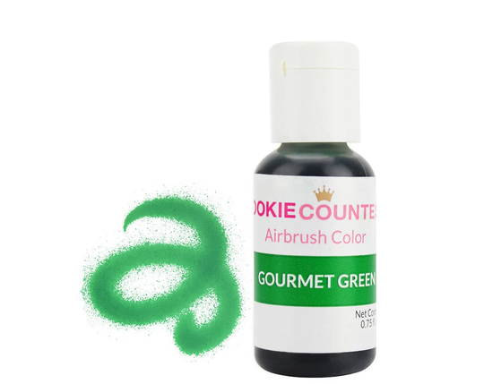 Gourmet Green Airbrush Color .75 Oz - Highly Pigmented Gourmet Green Airbrush Coloring With Superior Strength & Spray-Ability