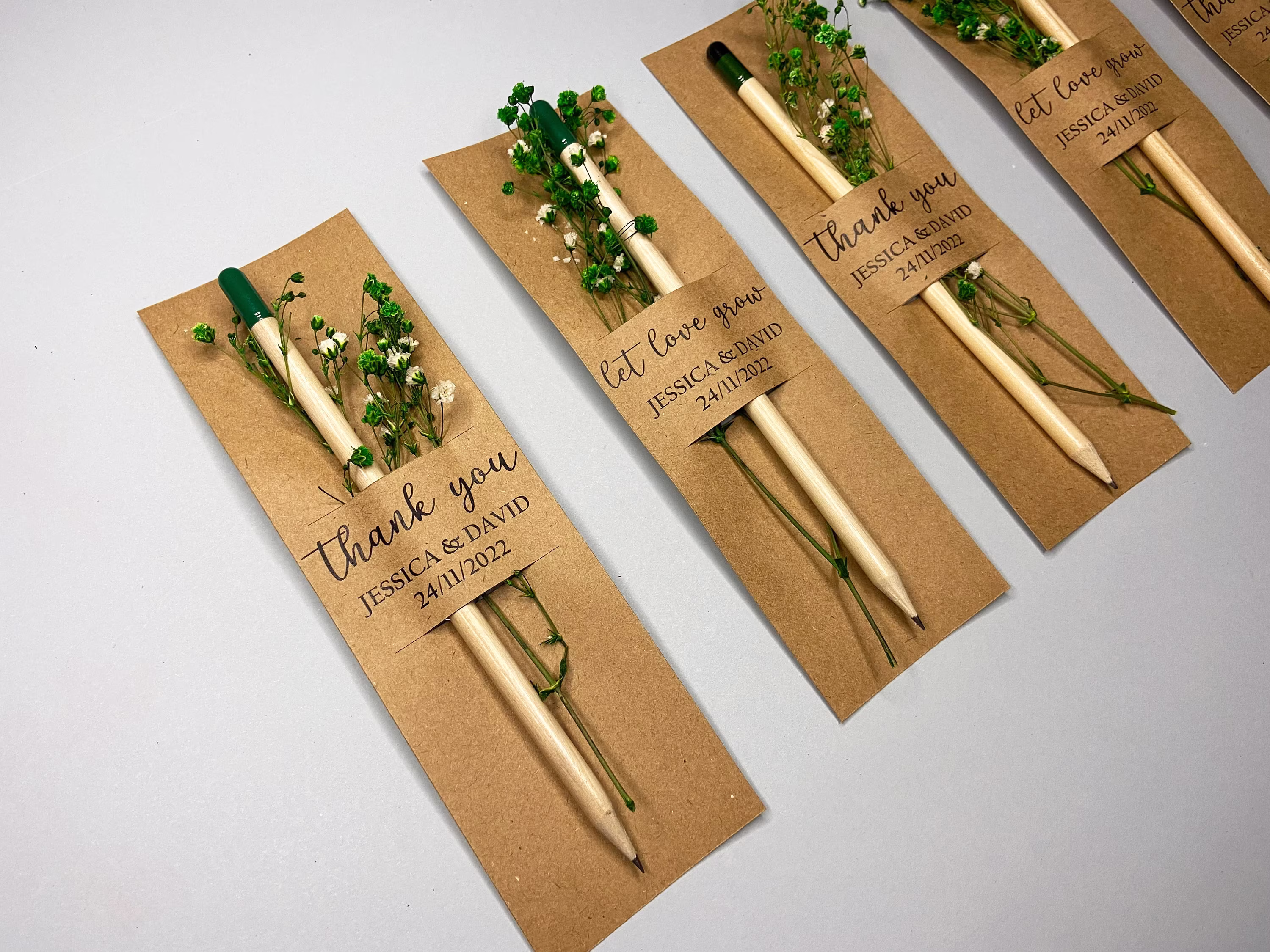 Let Love Grow, Plantable Seed Pencil, Biodegradable Favors, Bulk Thank You Gift, Wedding Favors For Guest, Unique Memorial