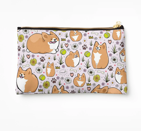 Corgi Zipped Pouch, Pencil Case