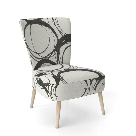 Designart 'Minimalist Black and White II' Upholstered Transitional Accent Chair