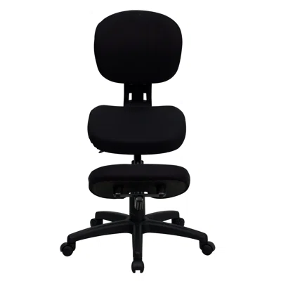 Woodmansee Mobile Ergonomic Kneeling Posture Task Office Chair with Back in Fabric