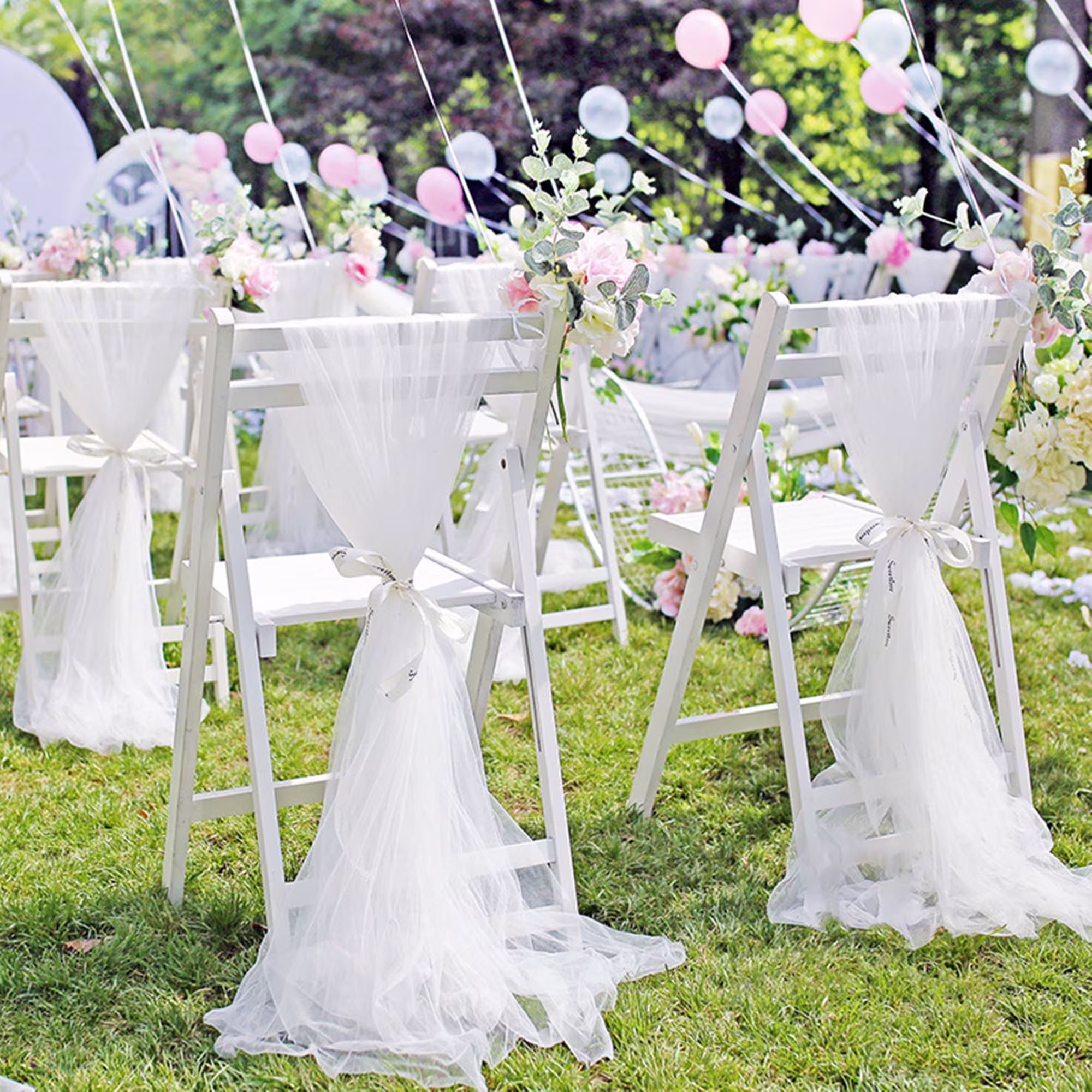 Wedding Chair Sashes-59Inch 78 Inch White Chiffon Chiavari Covers-Rustic Wedding Chair Decorations-Colors Sashes For
