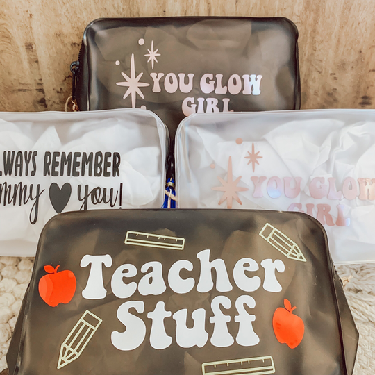 Makeup Bag | Pencil Case, Pouch, You Glow Girl, Teacher Stuff, Mommy Loves You, Toiletries, Toiletry Bag, Diaper Bag