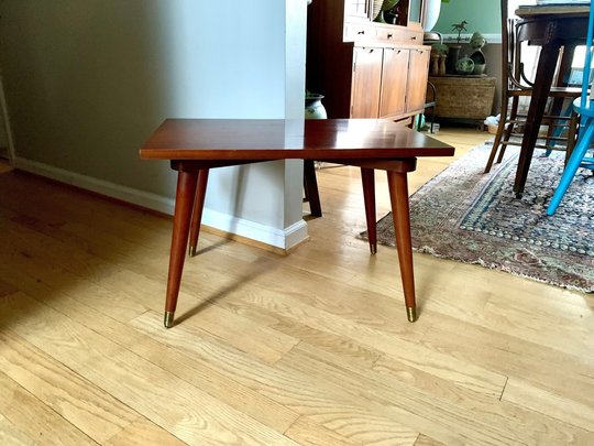 Vintage Mcm Swivel Table | Mcm End Small Coffee Lazy Susan Mid Century Modern Furniture