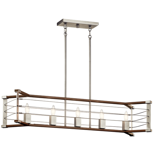Kichler Lente 5-light Brushed Nickel Linear Chandelier