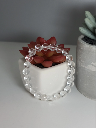 Clear Quartz Beaded Bracelet