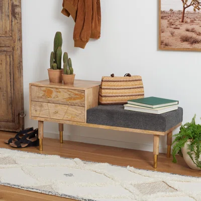Gaylee Wood Drawer Storage Bench