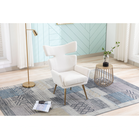 European Style Fish Tail Accent Chair Leisure Single Chair With Golden Feet