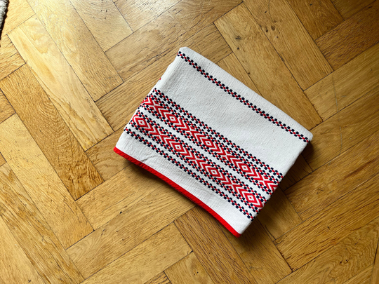 Vintage Table Runner/Linen, Boho Chic, 4Th Of July