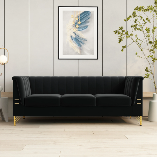 Modern Standard Design Removable Sofa with Pocket Spring and Manufactured Wood, Metal Legs Suitable for Home Living Room
