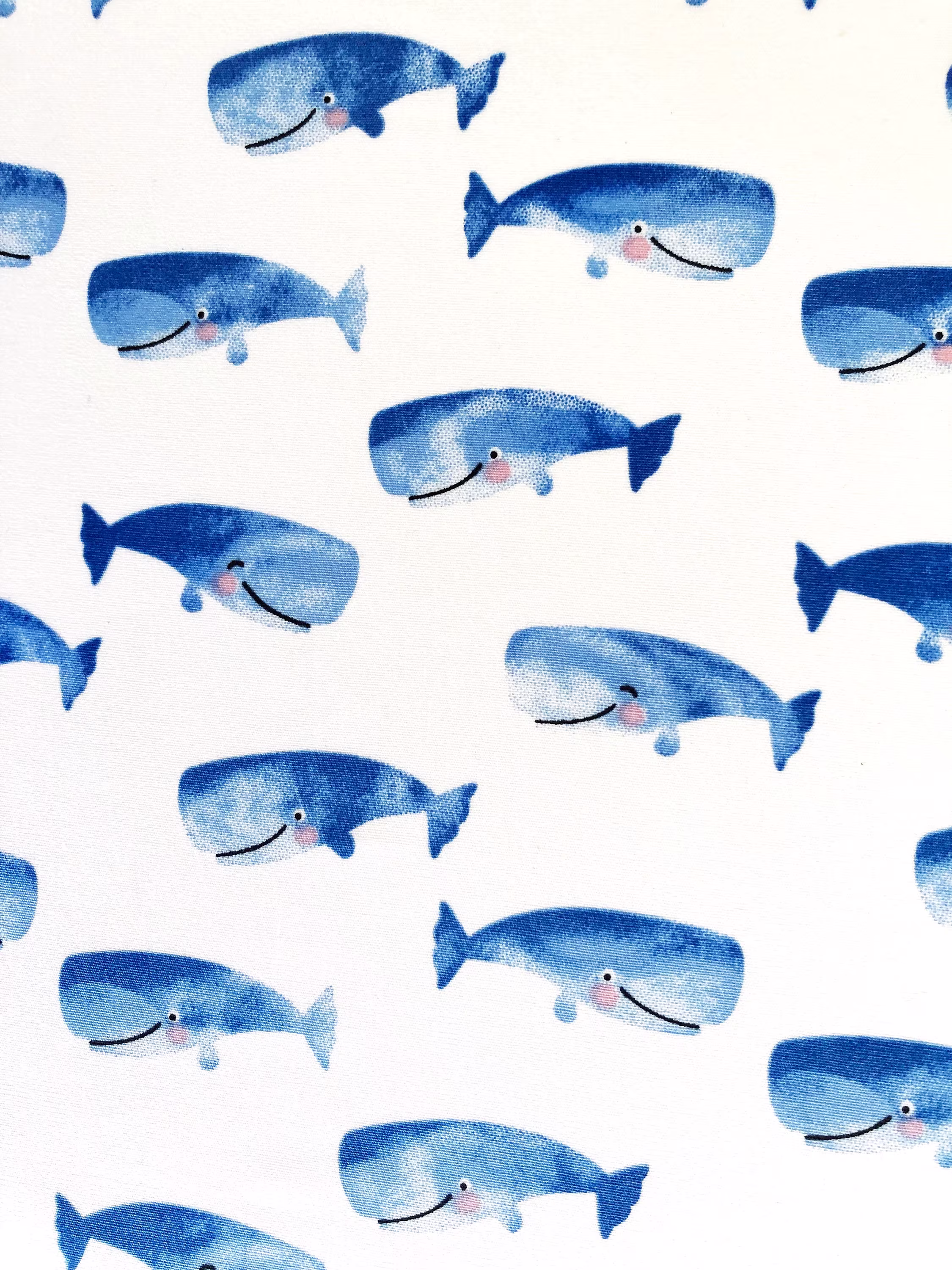 Baby Blue Whale Quilting Cotton Fabric By 1/2 Yard Or Fat Quarter, Sea Animal Adventure