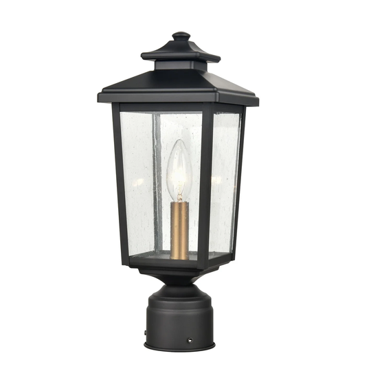 Millennium Lighting Eldrick 1 Light Outdoor Post Light with Seeded Glass Shade