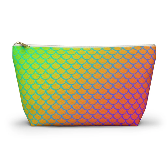 Neon Mermaid Pouch, Cosmetic Bag, Pencil Case