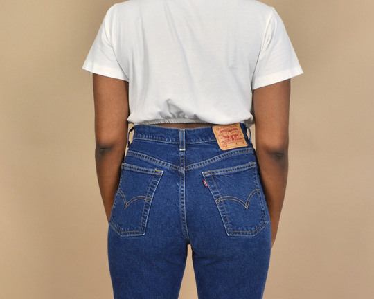 Levi's 512 Slim Fit Tapered Leg Dark Wash Stretch Vintage Denim Jeans