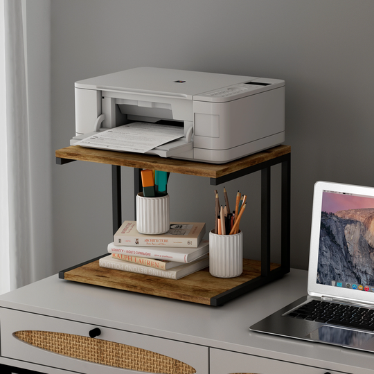 Nestfair Brown/Black 3-Layer Printer Stand