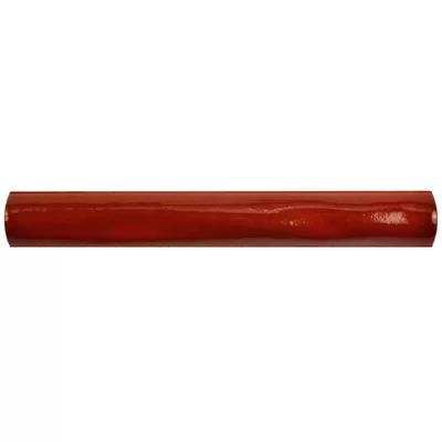 Antic Special 6" x 0.75" Glossy Ceramic Pencil Liner Tile Trim in Red/Brown