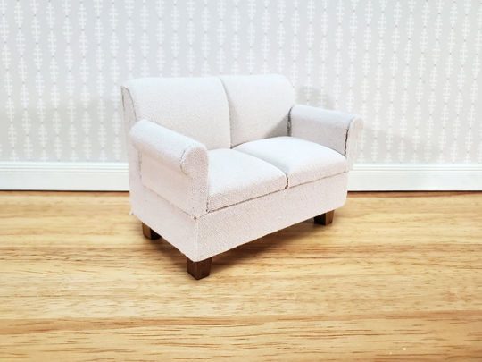 Dollhouse Modern Sofa Cream/Beige Couch Small 112 Scale Miniature Furniture