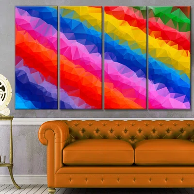 'Polygonal Pencils' Graphic Art Print Multi-Piece Image on Canvas