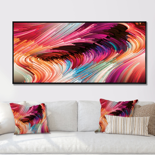 Designart 'Life Of Liquid Color I' Abstract Framed Canvas artwork