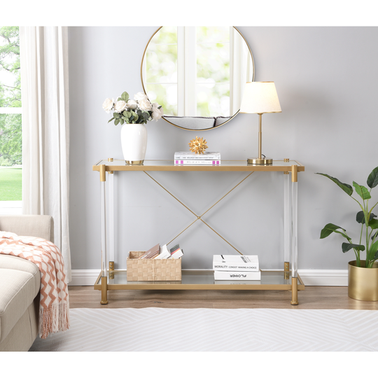 Acrylic Glass Side Table,Chrome Sofa Table