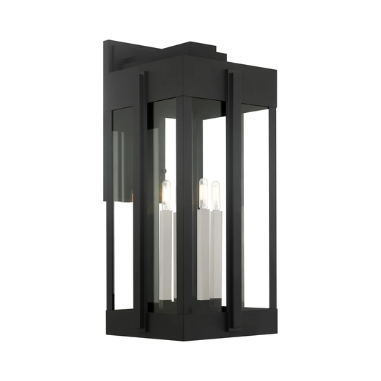 Giuseppe Lighting Four Light Outdoor Wall Lantern Lexington Black - Exact Size