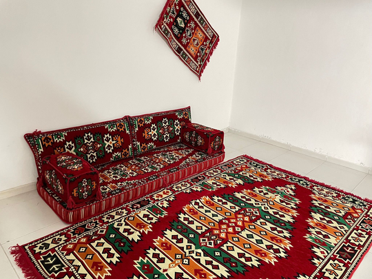Floor Cushions, Bohemian Design, Ethnic Sofa, Arabic Majlis Japanese Style Hookah, Oriental Interior, Arabic Jalsa Set