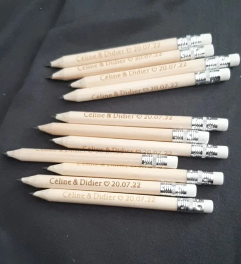 Custom Pencils, Personalized Engraved Wooden Back To School, Stocking Stuffer, Wedding Favor, Shower Game, Teacher Gift