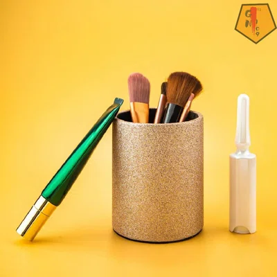 Pen Pencil Holder Cup Container PU Leather Desk Organizer Stand Decor Brush Scissor Holder Decoration Office Desk Home School