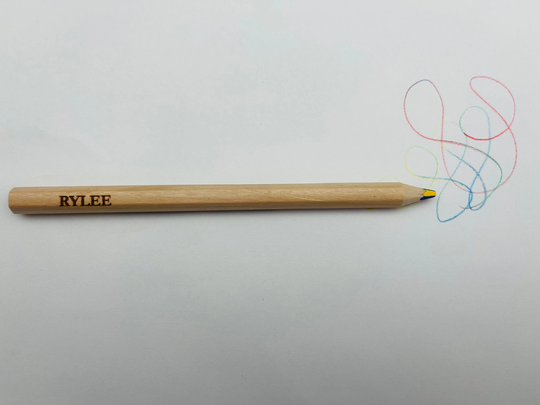 Personalized Rainbow Pencil, Engraved Pencil