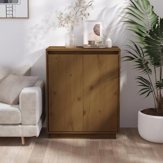 Sideboard Honey Brown 23.6"x13.4"x29.5" Solid Wood Pine