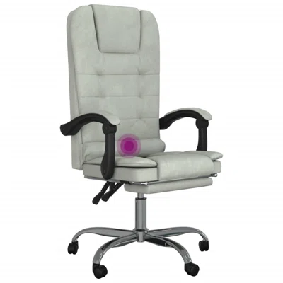 Latitude Run® Massage Reclining Office Chair Black Velvet