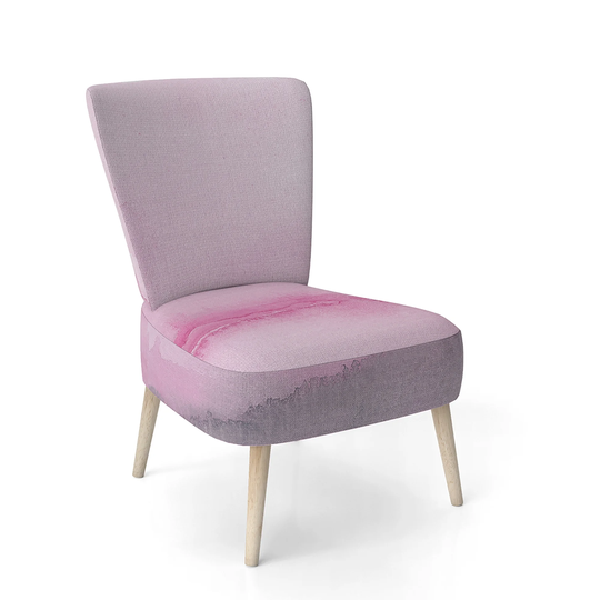 Designart 'Pink Abstract Watercolor' Upholstered Shabby Chic Accent Chair