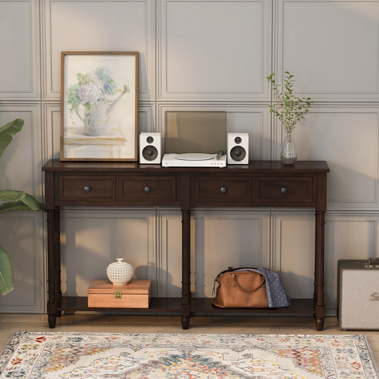 Console Table with Two Storage Drawers
