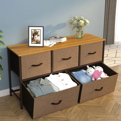Dusti 5 Drawer Storage Double Dresser