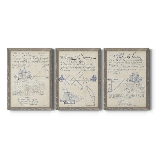 Nautical Journal I-Premium Framed Canvas - Ready to Hang - Multi-Color
