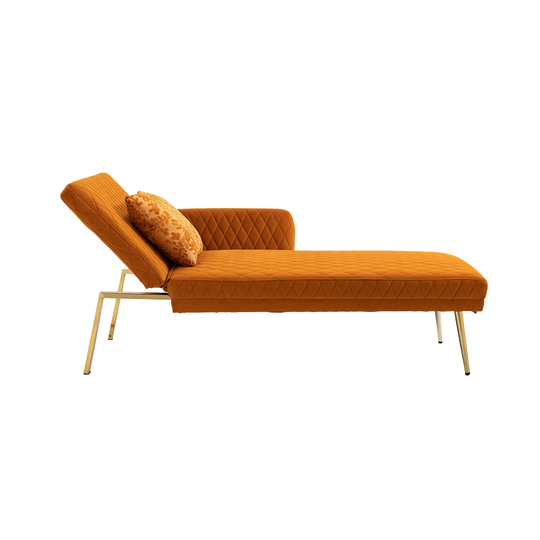 Velvet Lounge Sofa Accent Sofa with Metal Feet