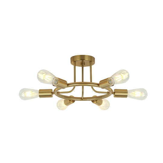 Modern Ceiling Light Sputnik Semi-Flush Mount Chandelier