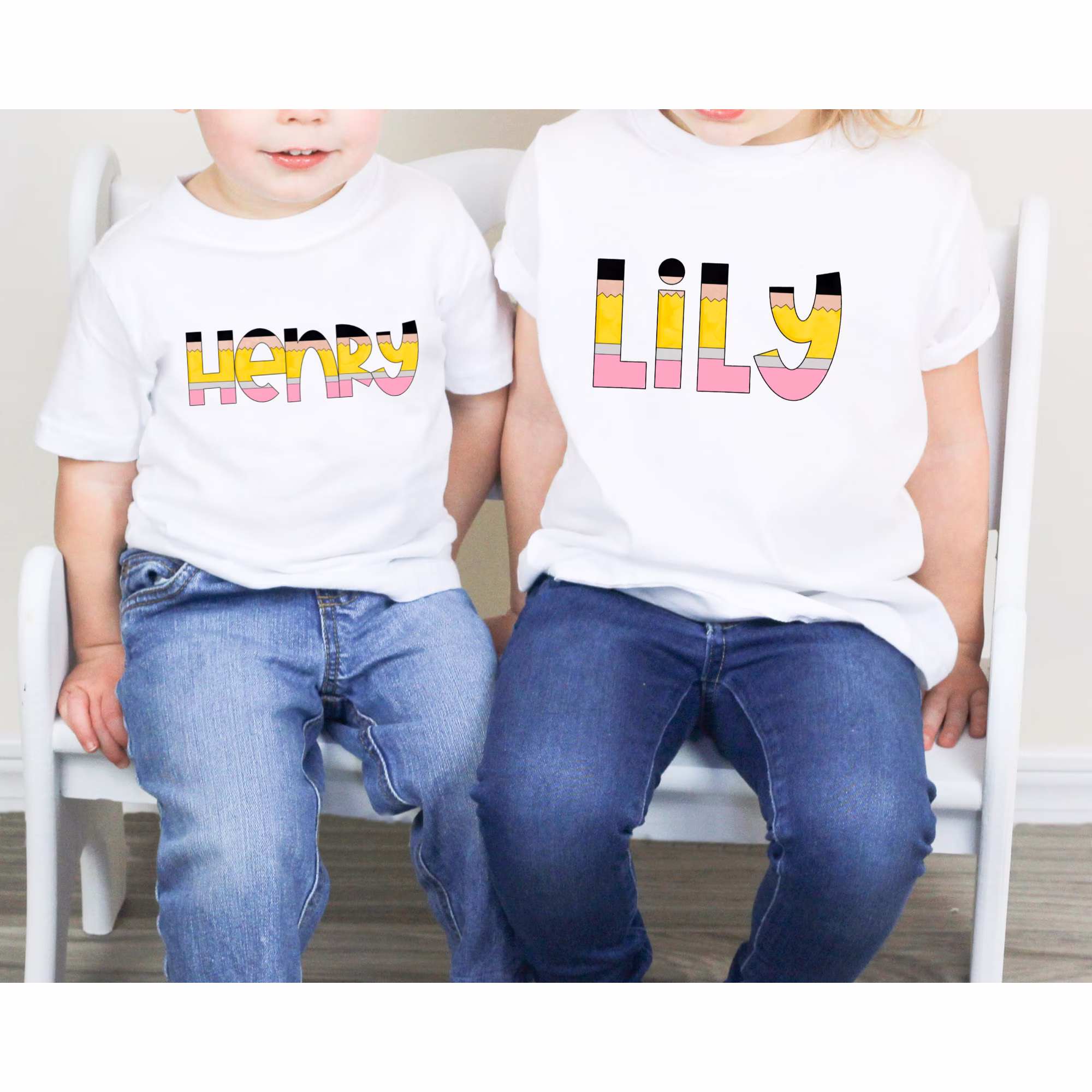 Personalized Back To School Shirt, Pencil Name Shirts, Kids Custom Teacher Shirt