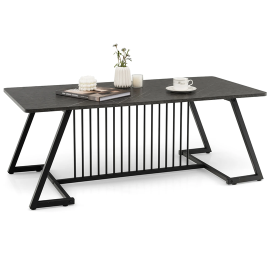 Costway Modern Coffee Table 48 Stylish End Table W/Spacious Tabletop - See Details
