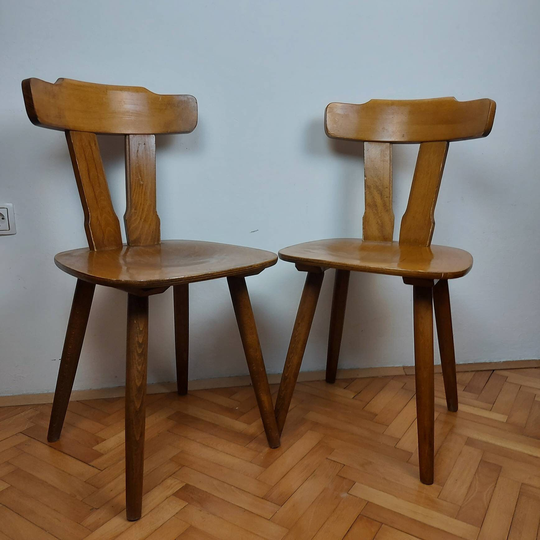 1 Of 2Vintage Dining Chairs/Wooden Mid-Centuy 1970 /Javor Pivka Yugoslavia Cottage Farmhouse Style Retro