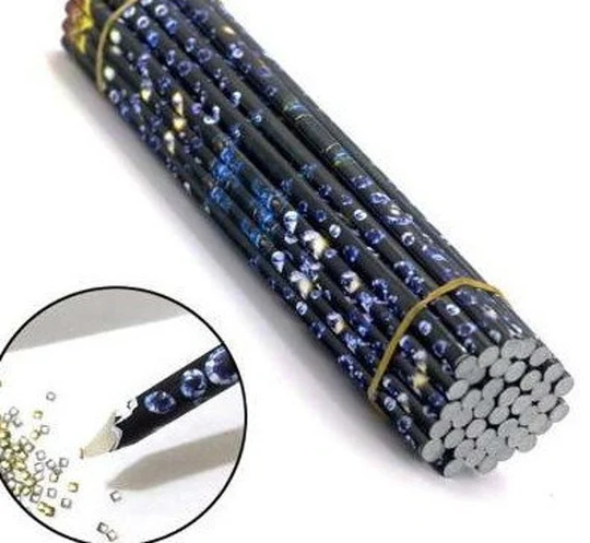 1Pc Or 2Pc White Wax Rhinestone Picker Pencil-Dotting Tool-Pick Up Tool-Picker Pencil For Rhinestones, Beads, Buttons, Nail Art & More
