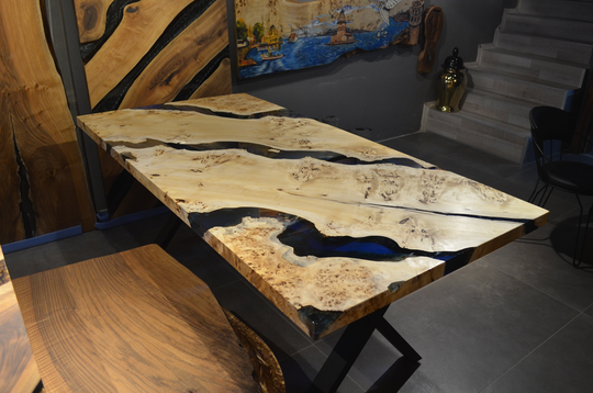 Custom To Order | Epoxy Table Top Resin Dining Natural Wood Kitchen Home Office Desk Byyesil Free Shipping