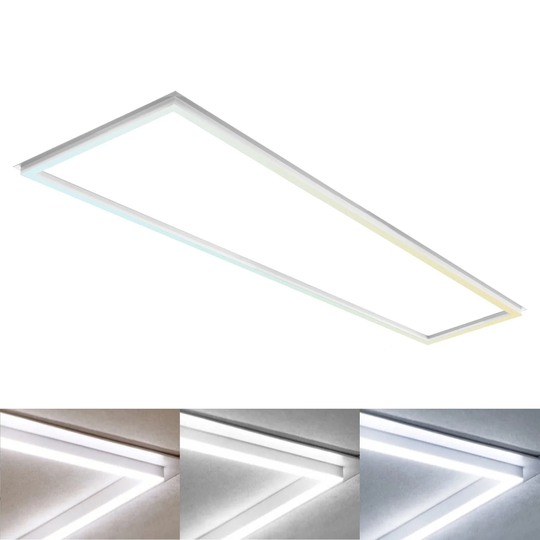 Luxrite 4-Pack 1x4 LED Panel Lights 3 Color Options 3000K-5000K 2500/3750/5000 Lumens 0-10V Dimmable120-277V